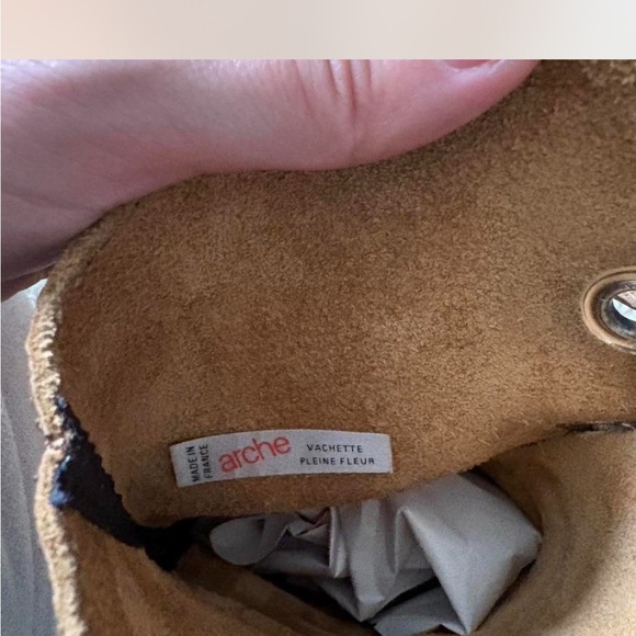 Vintage Arche Tan Leather Platform Boots - Picture 5 of 8